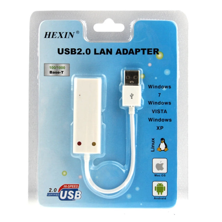 Hexin 100/1000Mhps Base-T USB 2.0 LAN Adapter Card Hexin 100/1000Mhps Base-T USB 2.0 LAN Adapter Card
